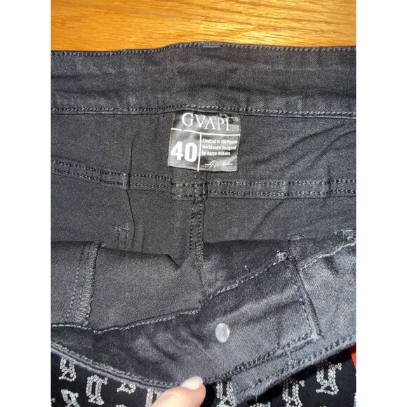 NWT Guapi Men's Black Rhinestone Jeans Size 40 Limited Edition [jb] - Picture 9 of 11